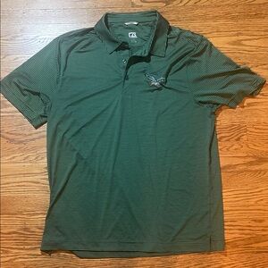 Cutter & Buck Men's Polo in Forest Green with Stripes